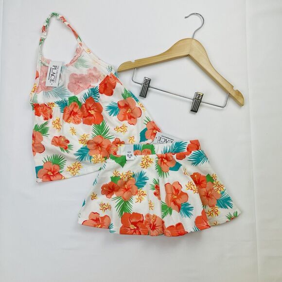 Children's Place Baby Girl 12-18M Floral Skorts & Blouse 2-Piece Set - Picture 4 of 5